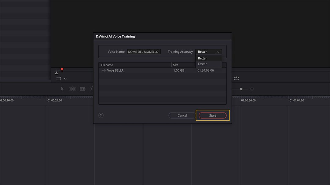 tutorial intelligenza artificiale audio davinci resolve